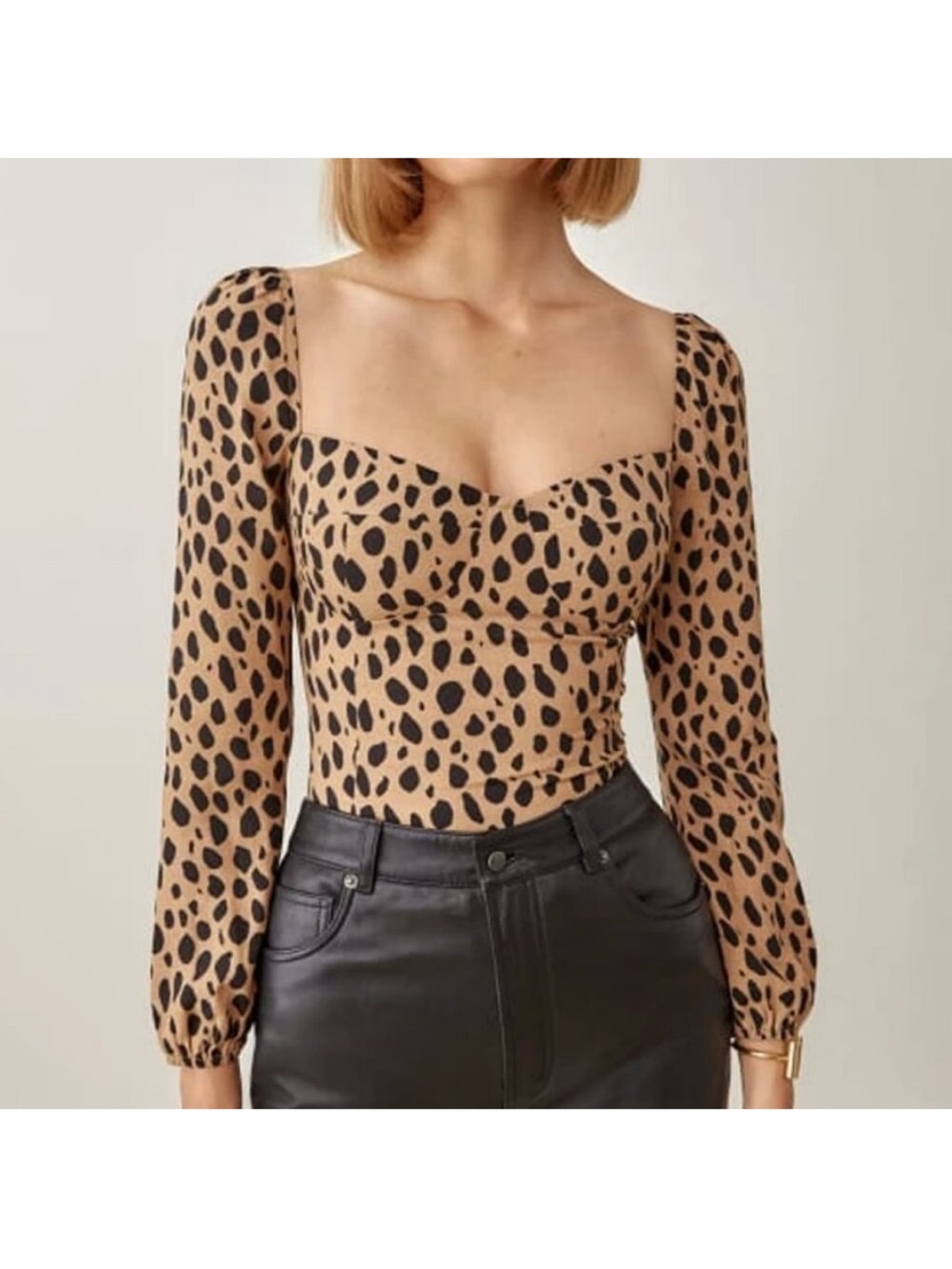 Reformation Reign Top in Bobcat